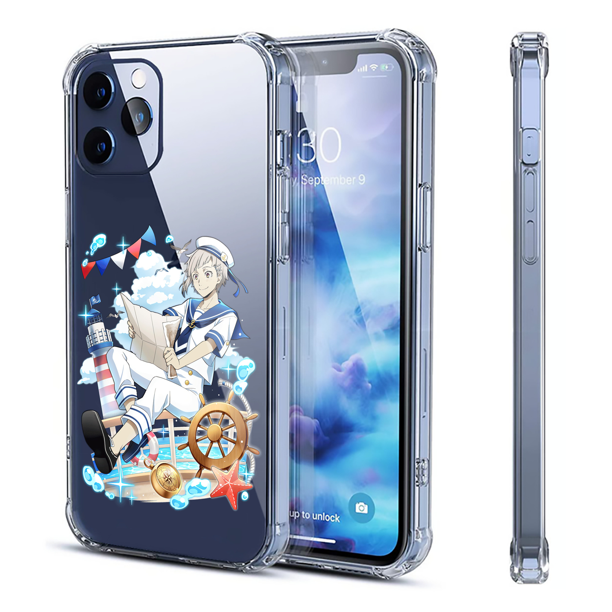 （画像用） 文豪ストレイドッグス Bungo Stray Dogs 【iPhone 12シリーズ対応】透明スマホケース（クリアソフトケース）